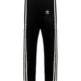 Adidas X Iconic Black Leggings with Logo and Pearls for Girls