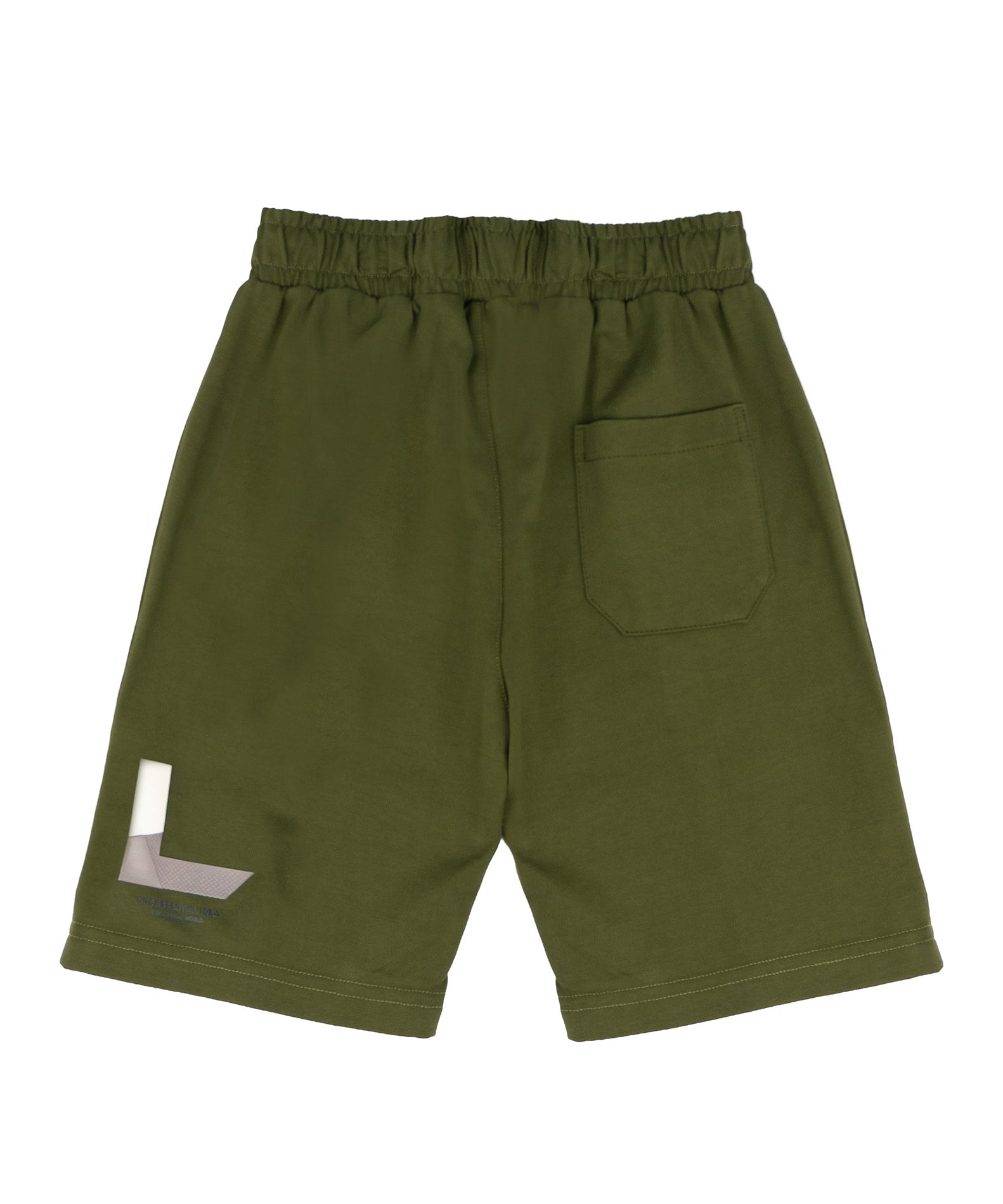 Yes London Kids Bermuda Verde Oliva con Applicazione Logo per Bambini