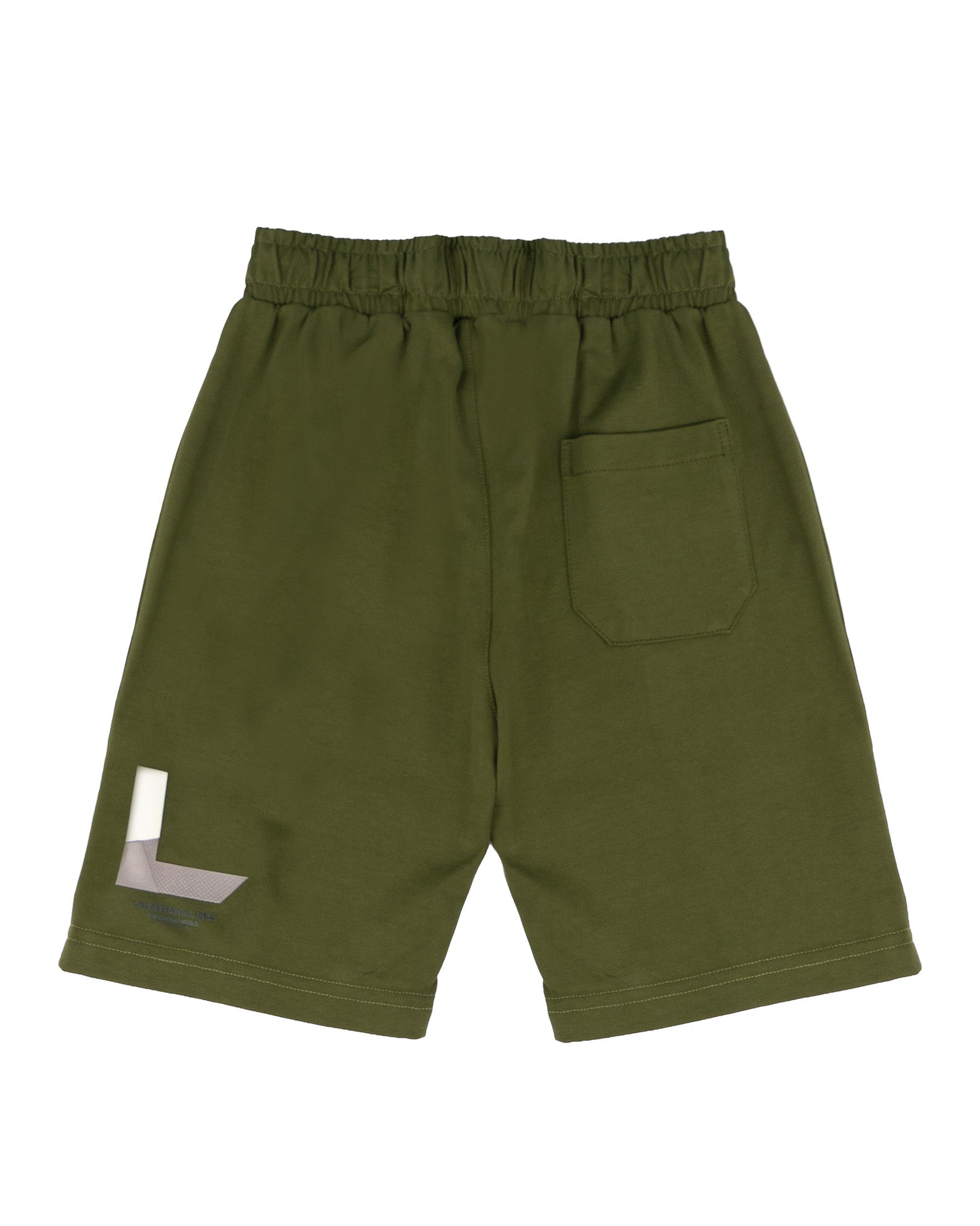 Yes London Kids Bermuda Verde Oliva con Applicazione Logo per Bambini