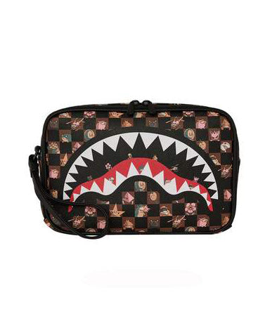 Sprayground Kids Borsello Marrone con Stampe per Bambini