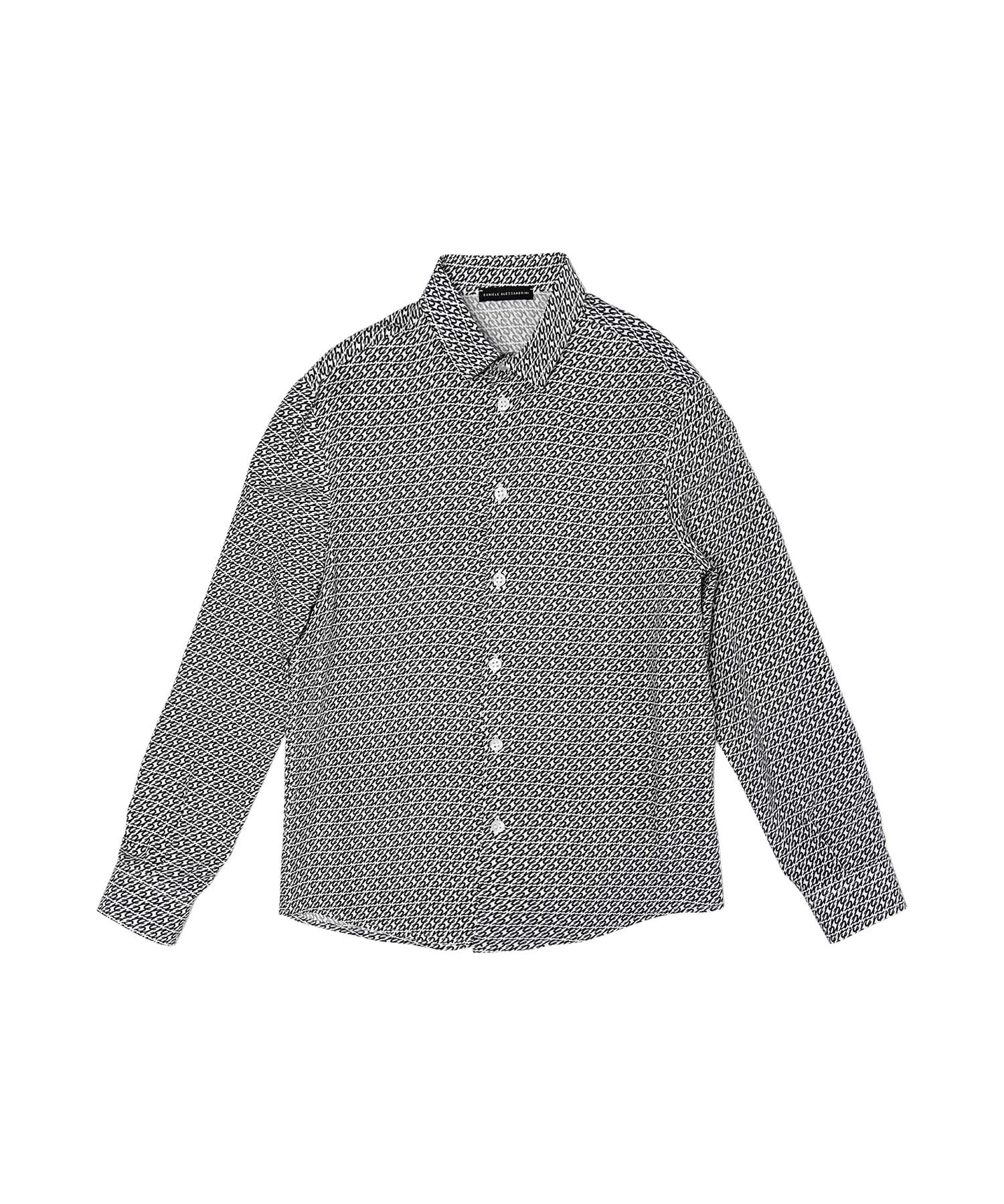 Daniele Alessandrini Camicia Fantasia Bianco/Nero per Bambini