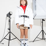 Dsquared2 Kids White Quilted Jacket Fitted for Girls
