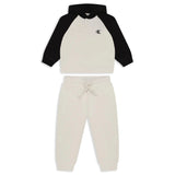 Calvin Klein Kids Felpa con Pantaloni Beige per Neonati