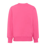 Moschino Kids Felpa Fuxia Girocollo con Stampa Teddy Bear e Logo per Bambine