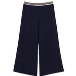 Twinset Kids Pantalone Wide-Leg Blu Navy con Dettagli Logo per Bambine