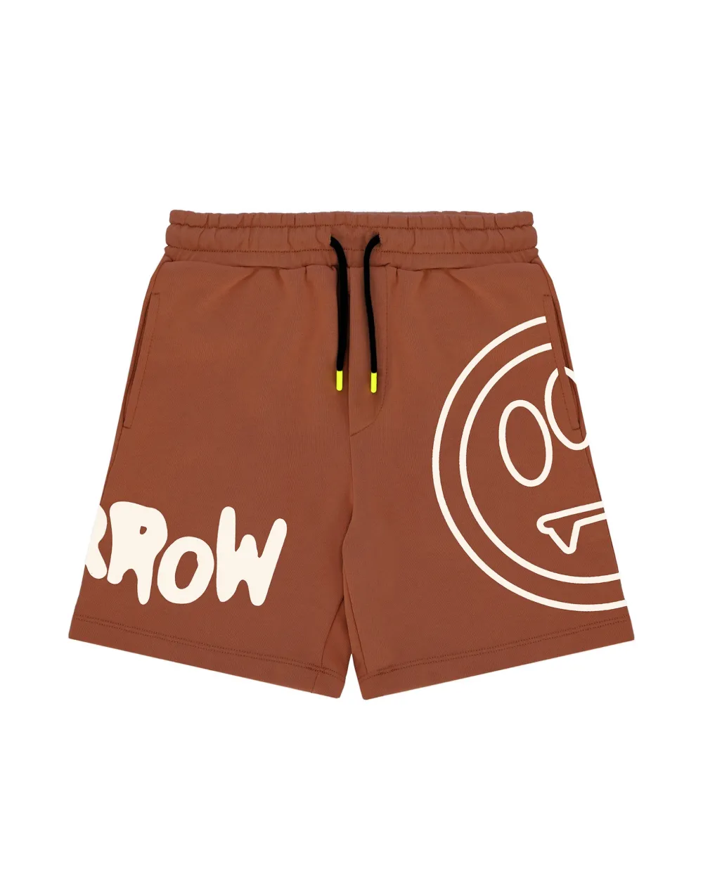 Barrow Kids Short Cioccolato con Stampa Logo Unisex