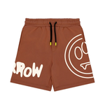 Barrow Kids Short Cioccolato con Stampa Logo Unisex