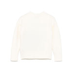 MSGM Kids Maglione Crema con Ricamo Cuore per Bambine (retro)