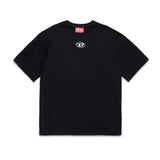 Diesel Kids T-Shirt Nera con Oval D per Bambini