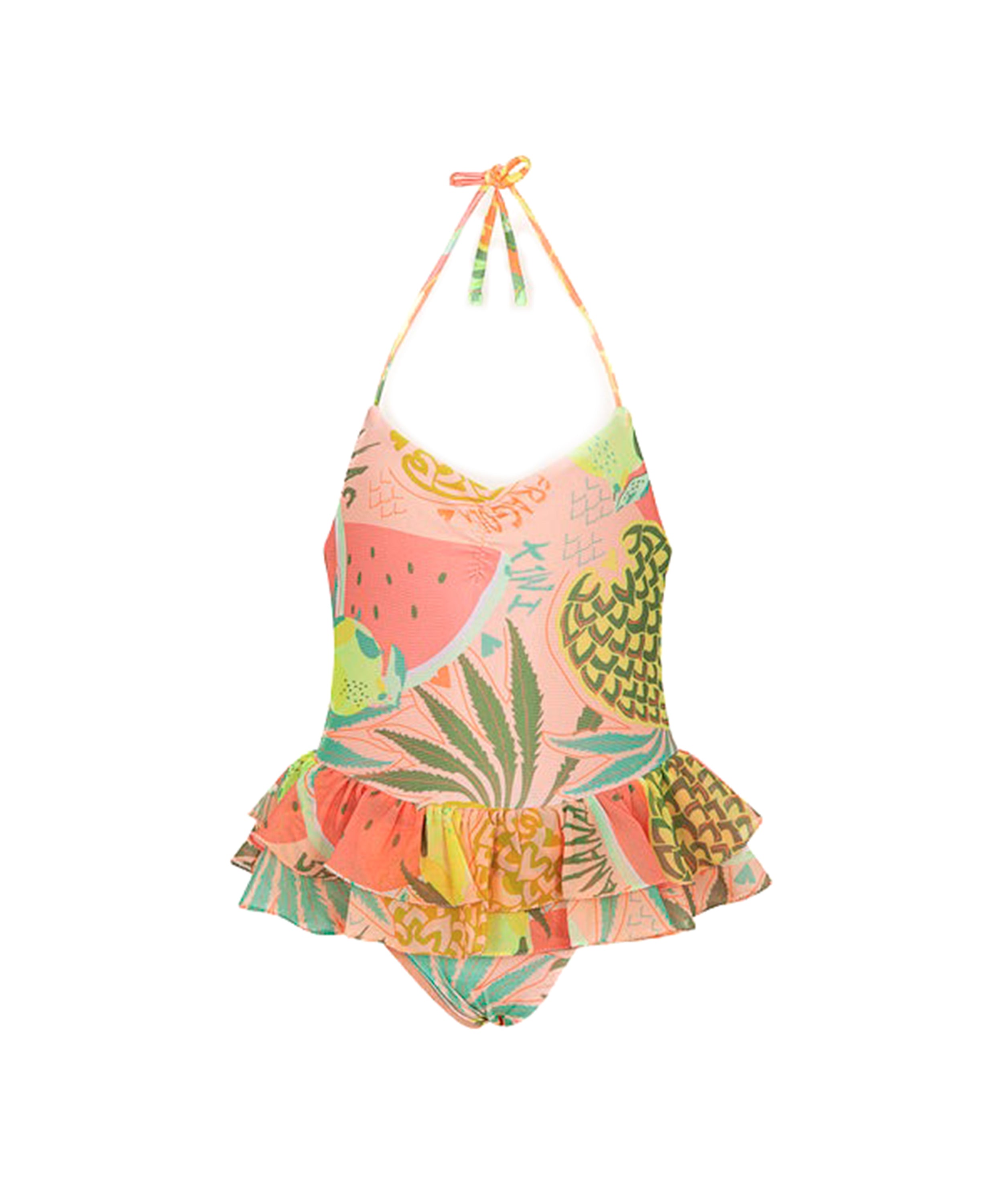 Effek Costume Monokini Fantasia Fruits con Ruches per Neonate