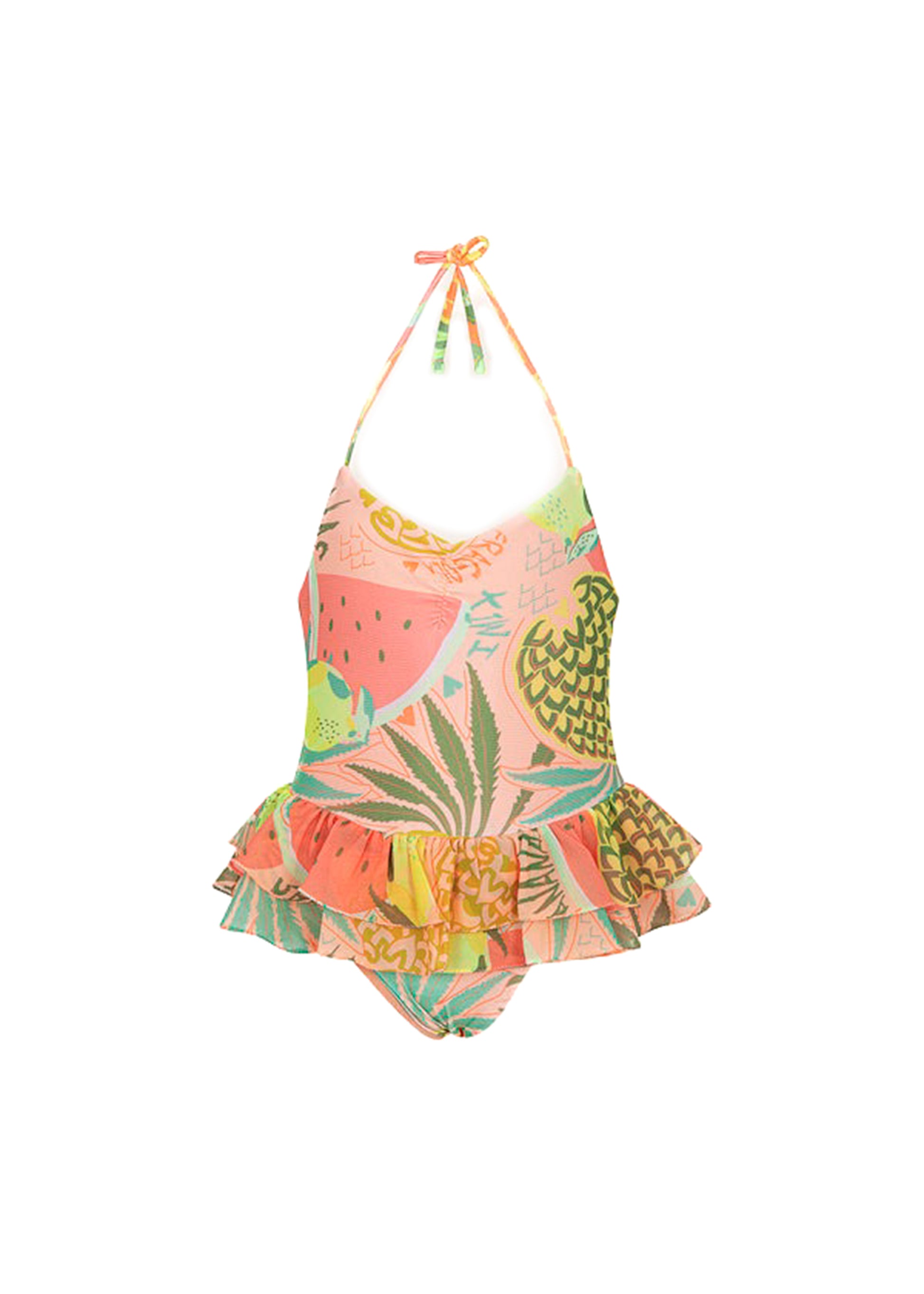 Effek Costume Monokini Fantasia Fruits con Ruches per Neonate