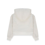 Iceberg Kids Felpa Bianca con Cappuccio e Logo a Contrasto per Bambine