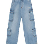 Barrow Kids Jeans Cargo Denim Chiaro per Bambini