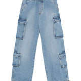Barrow Kids Jeans Cargo Denim Chiaro per Bambini