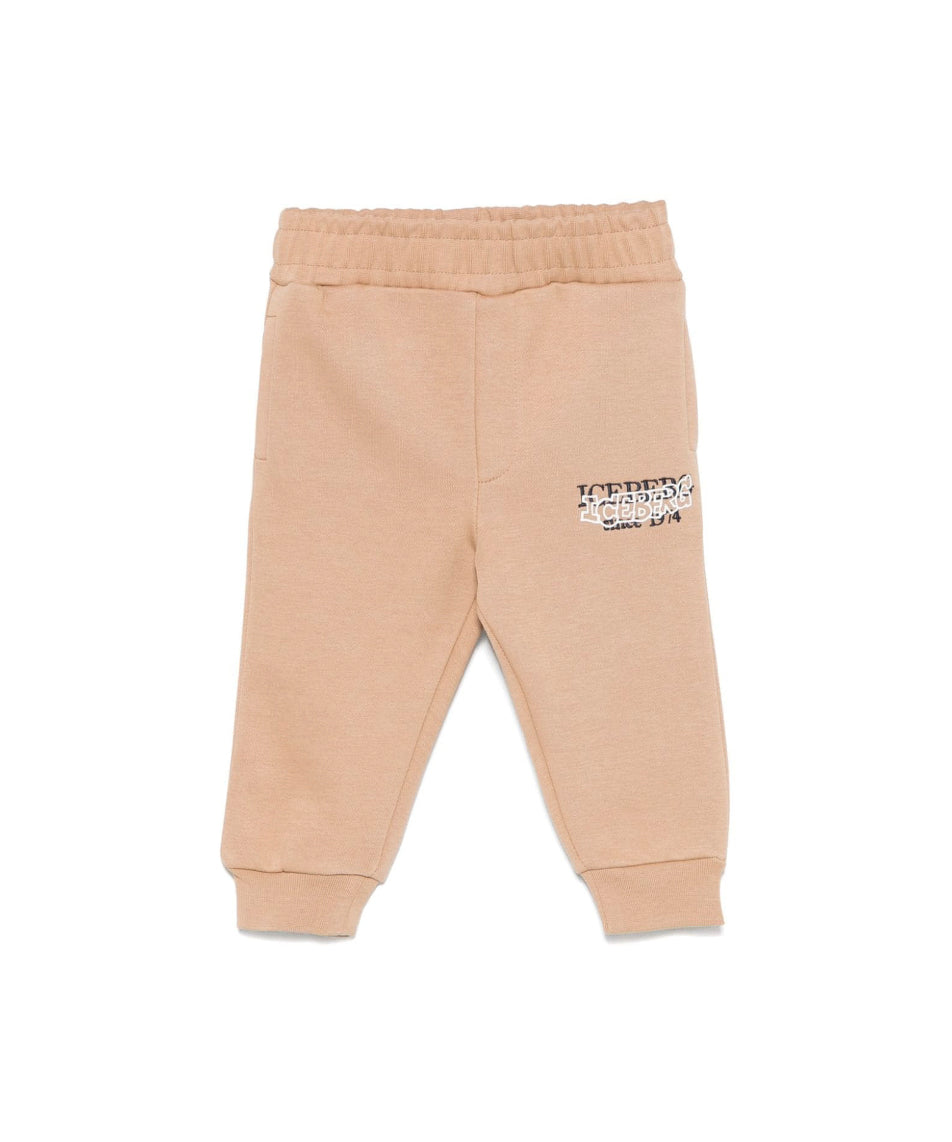 Iceberg Kids Pantaloni Sabbia Jogger con Ricamo per Neonati 