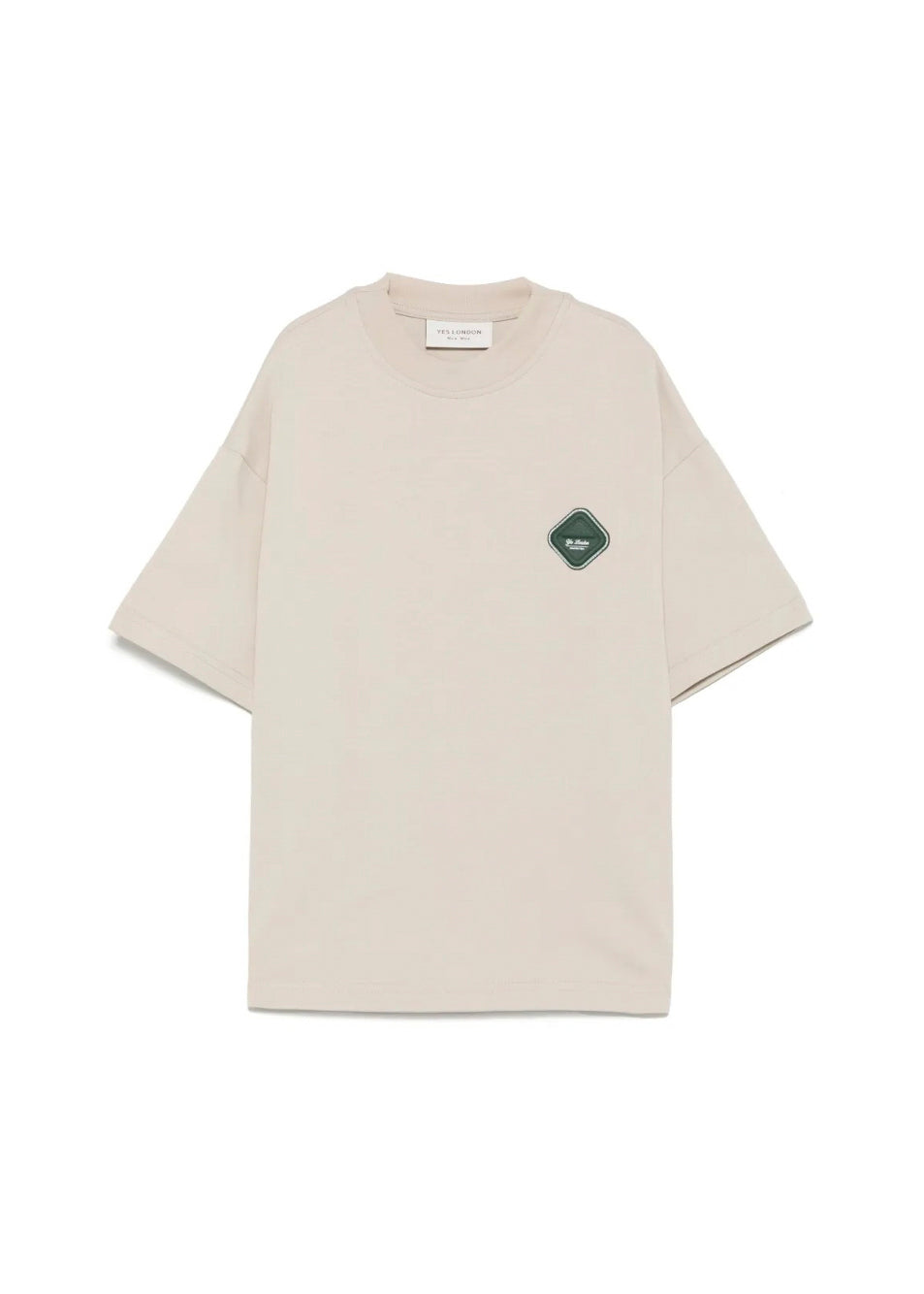 Yes London T-shirt Beige con Patch Logo per Bambini