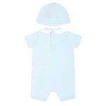 Moschino Kids Pagliaccetto Cielo con Berretto Teddy Bear per Neonati (retro)