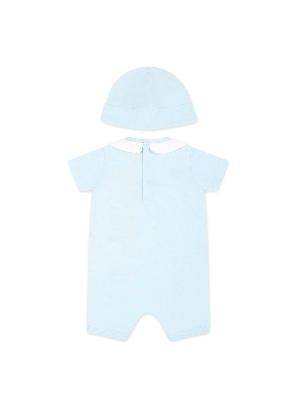 Moschino Kids Pagliaccetto Cielo con Berretto Teddy Bear per Neonati (retro)