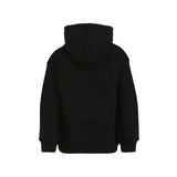 Moschino Kids Felpa con Cappuccio Nera con Stampa per Bambini