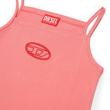 Diesel Kids Abito Corallo con Logo Oval-D per Bambine