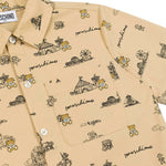 Moschino Kids Camicia Beige con Stampa per Bambini