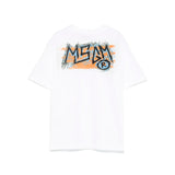 MSGM Kids T-shirt Bianca con Stampa per Bambini retro