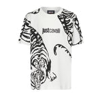 Just Cavalli Kids T-Shirt Bianca con Stampa Logo per Bambini