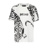 Just Cavalli Kids T-Shirt Bianca con Stampa Logo per Bambini