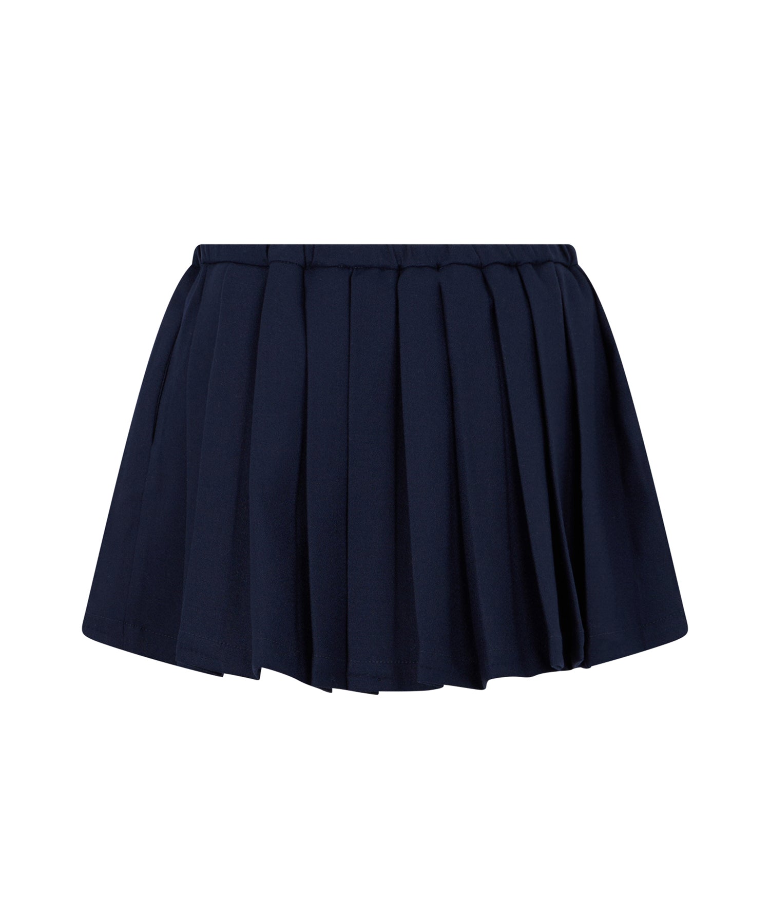 John Richmond Kids Gonna Plissettata Blu Navy con Coulisse e Placca Logo per Bambine