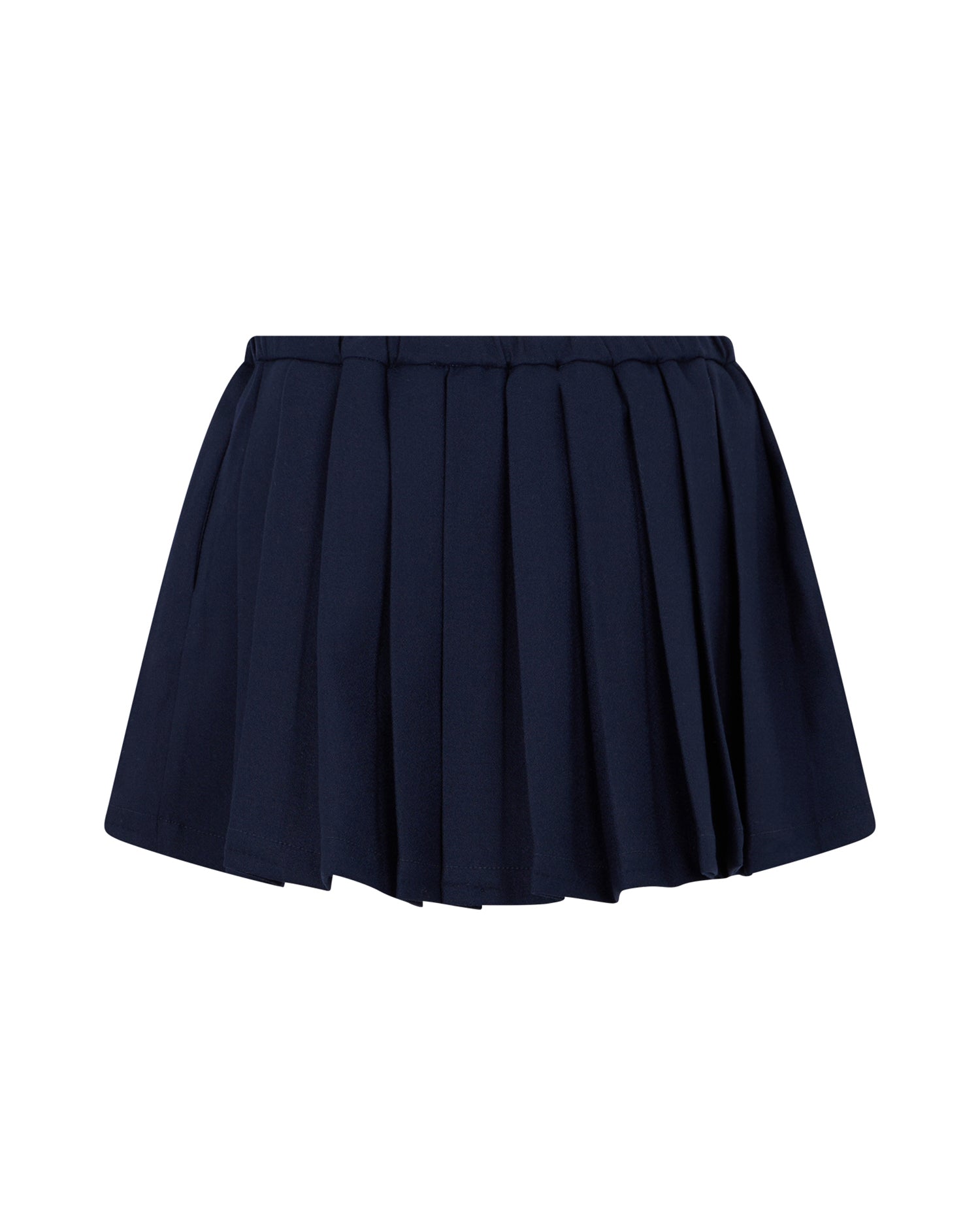 John Richmond Kids Gonna Plissettata Blu Navy con Coulisse e Placca Logo per Bambine