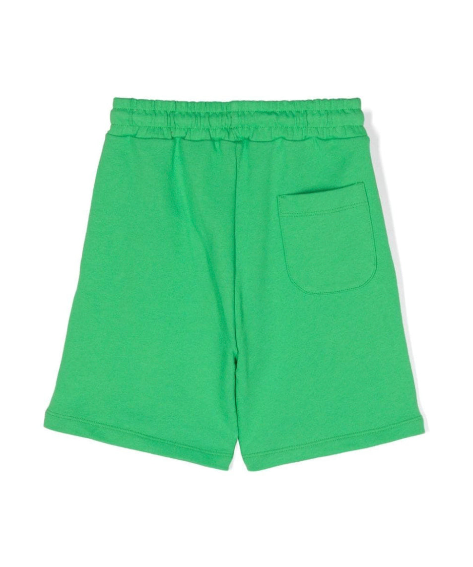 MSGM Kids Bermuda Verde con Logo