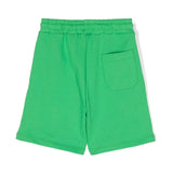MSGM Kids Bermuda Verde con Logo