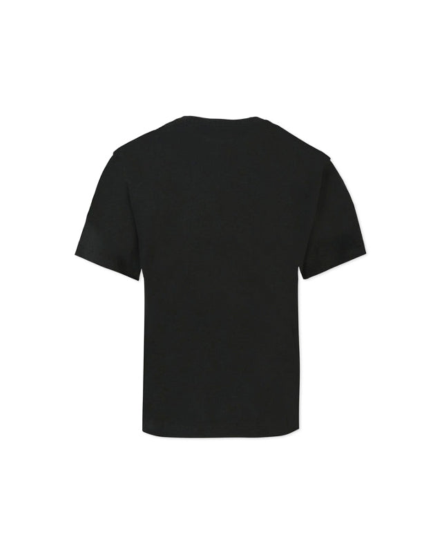 Moschino Kids T-Shirt Nera con Stampa per Bambini