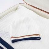 Marlù Cappello Vaniglia/Blu per Neonati