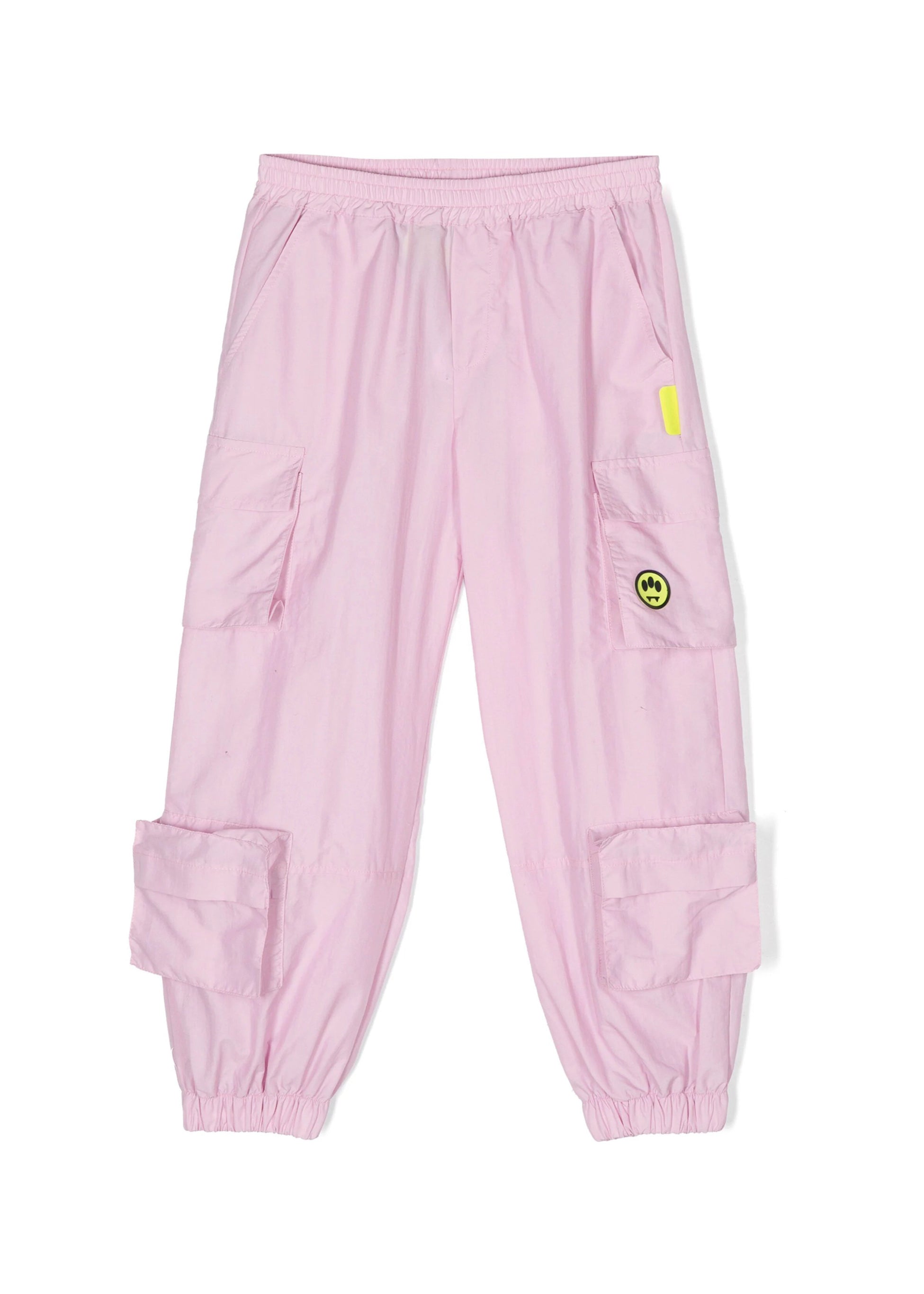 Barrow Kids Pantalone Cargo Rosa in Nylon per Bambine fronte