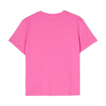 Pinko Kids T-shirt Rosa con Logo in Cristalli