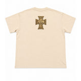 ArtSuperMoney T-Shirt Beige con Stampa con Strass per Bambini