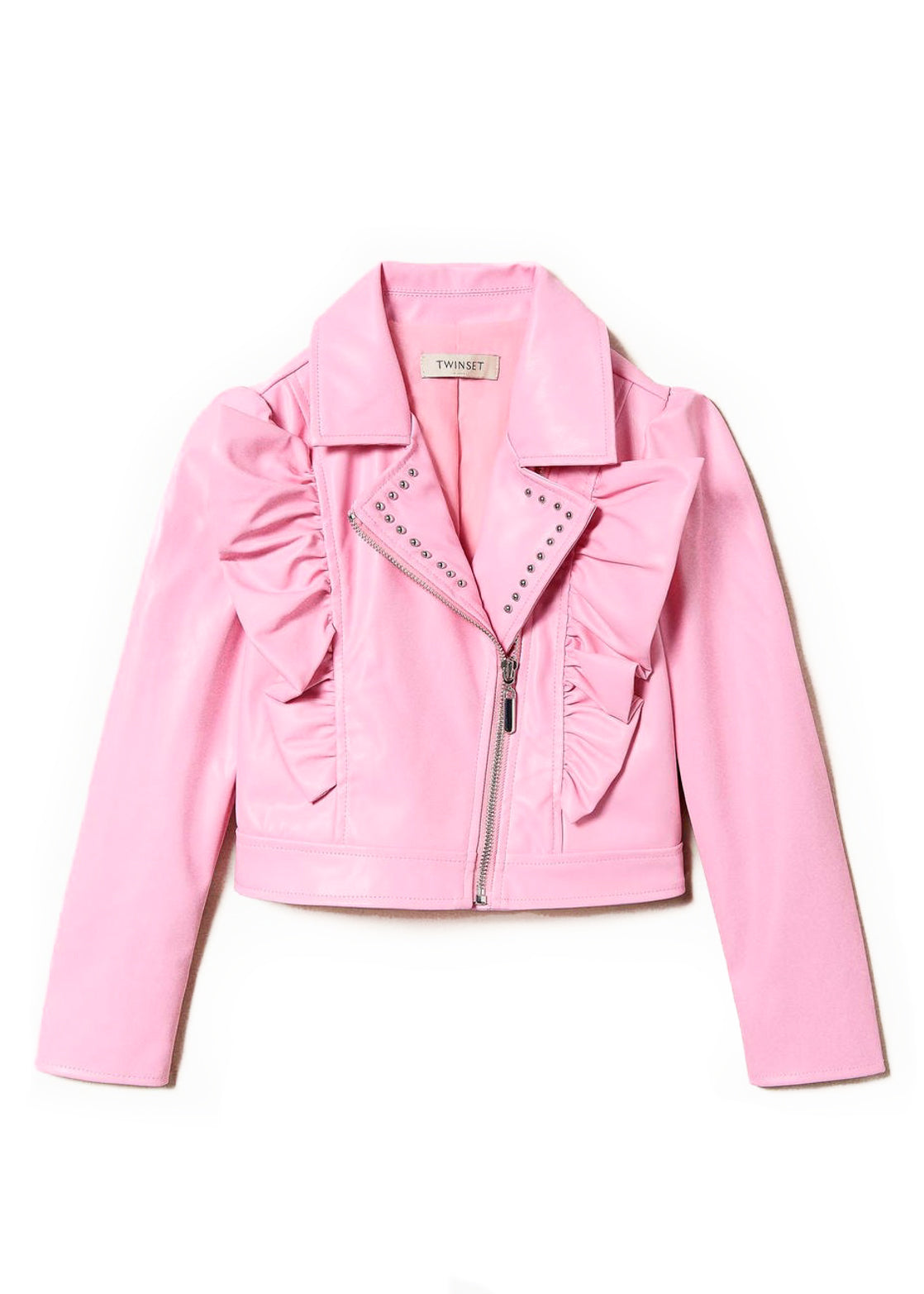 Twinset Kids Giubbino di Pelle con Volant 