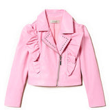 Twinset Kids Giubbino di Pelle con Volant 