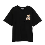 Moschino Kids T-shirt Nera con Teddy per Bambine