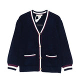 Twinset Kids Cardigan Blu con Dettagli a Contrasto per Bambine