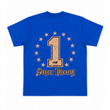 ArtSuperMoney Kids T-Shirt Bluette con Stampa Strass per Bambini