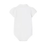 Body Lacoste con Collo Smerlato per Neonate