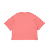 Diesel Kids T-shirt Cropped Corallo con Logo Oval D per Bambine