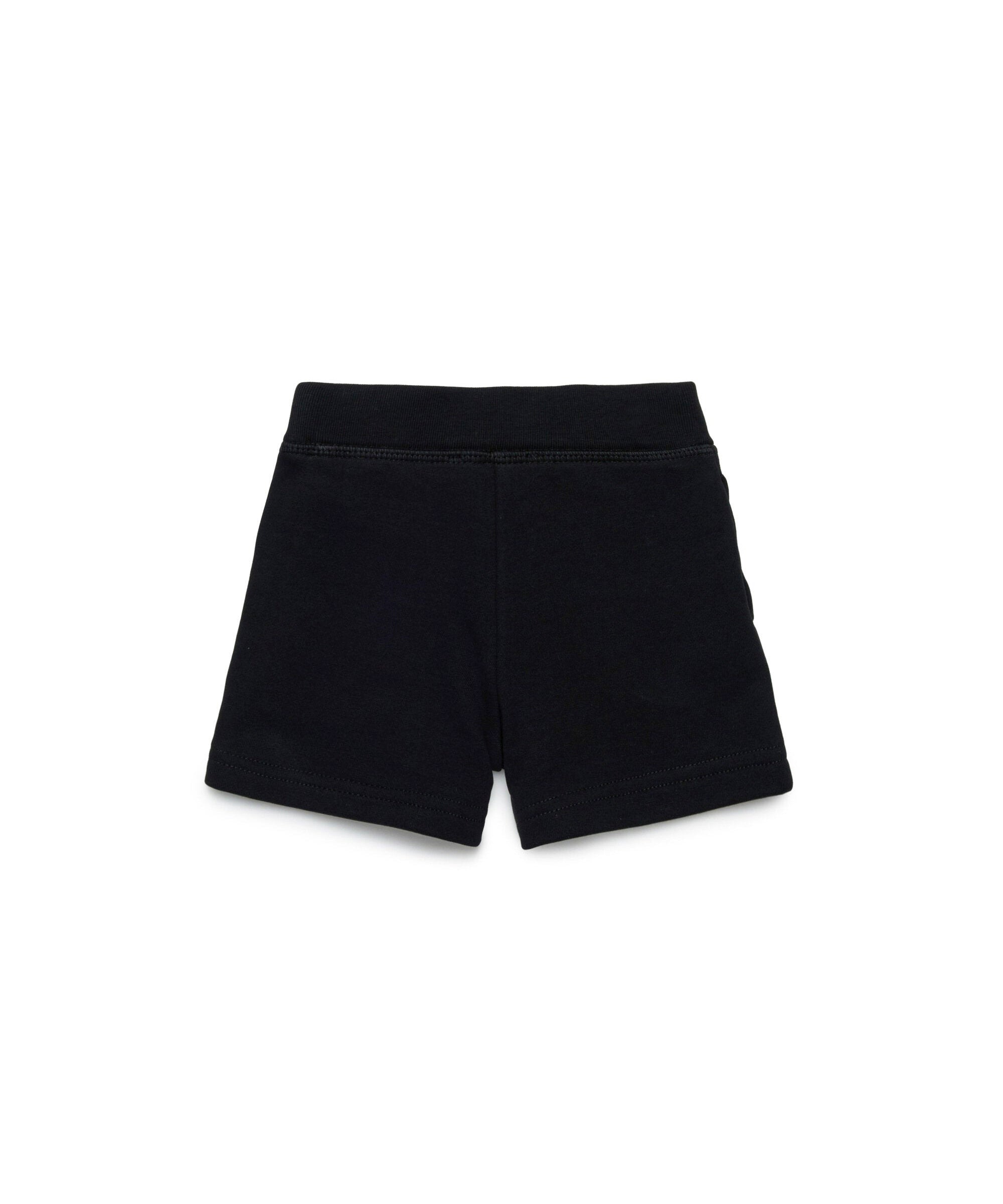Dsquared2 Kids Short Nero in Felpa con Logo per Neonati