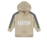 Barrow Kids Abito in Felpa con Cappuccio Beige con Logo per Neonate