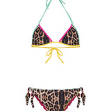 F**K Kids Costume Due Pezzi Fantasia Leopardato per Bambine