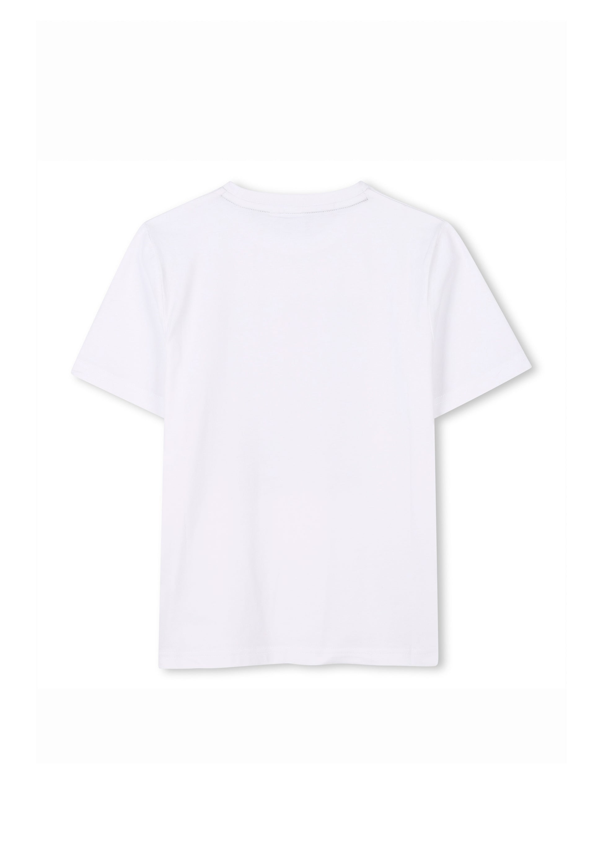 Boss Kids T-shirt Bianca con Stampa per Bambini (retro)