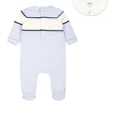 Boss Kids Tutina Cielo con Logo con Bavetta per Neonati (retro)