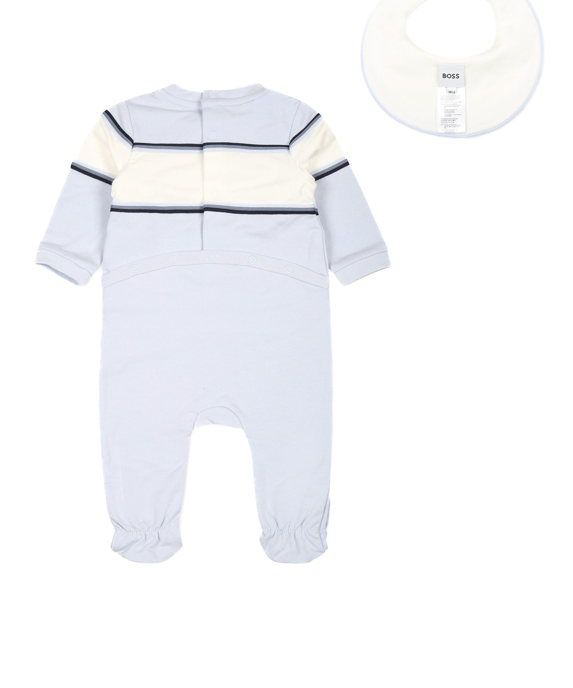 Boss Kids Tutina Cielo con Logo con Bavetta per Neonati (retro)